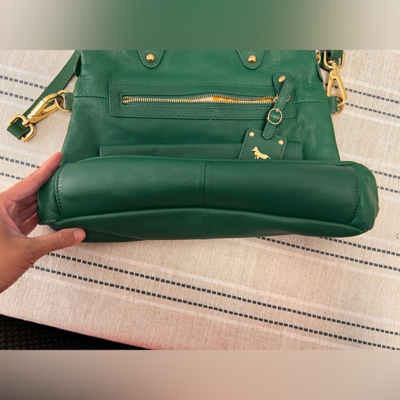 Emma Fox Green Leather Purse With Removable Shoulder Strap - Picture 9 of 14